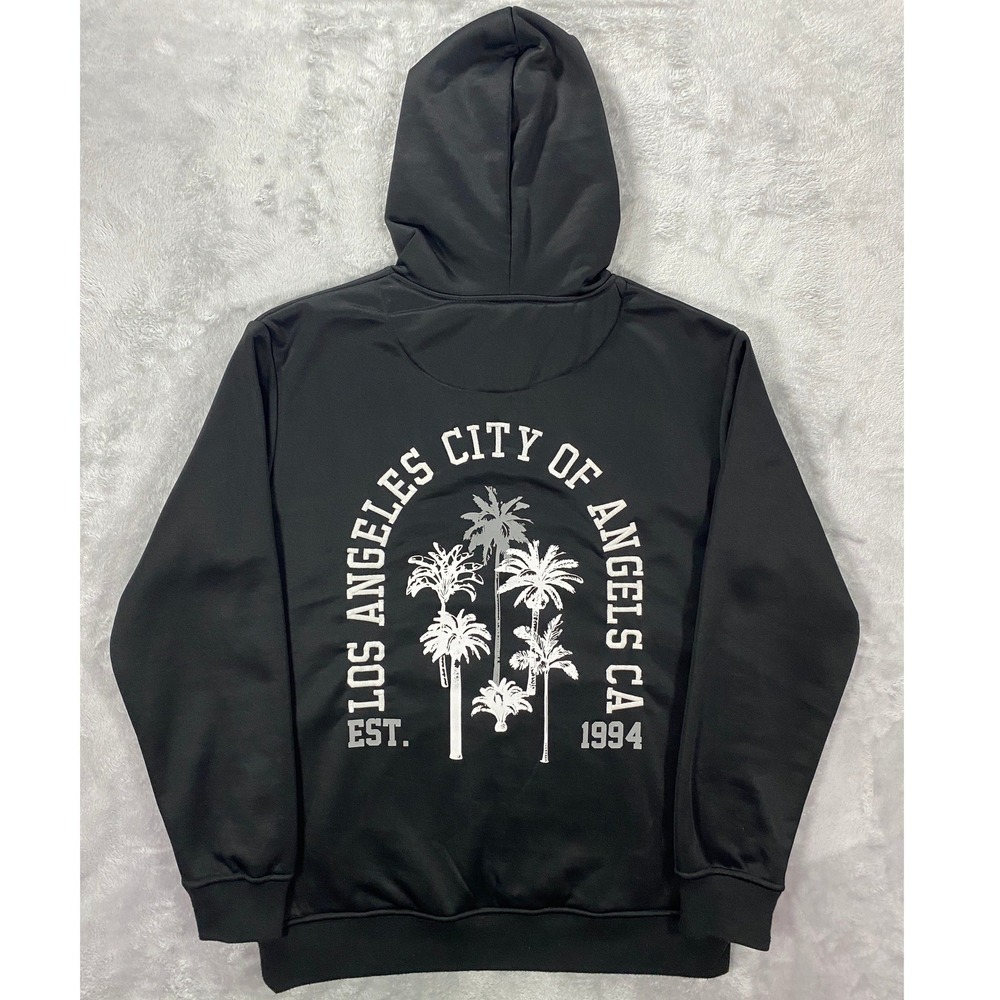 Public Supply NYC City Of Angels Bonded Fleece Plush Heavy Hoodie Mens 2XL Black